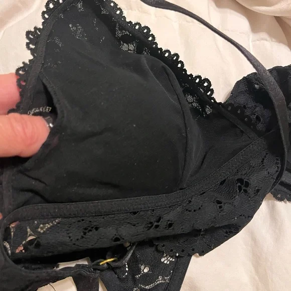 Lace lightly padded Bralette plunge wireless - Picture 8 of 9